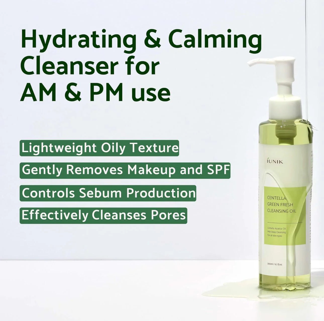  Centella Green Fresh Cleansing Oil 200ml  – Limpieza calmante