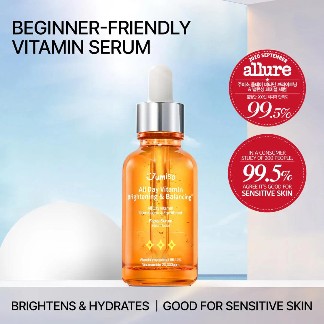 All Day Vitamin Brightening & Balancing Facial Serum 50ml – hidratante e iluminador