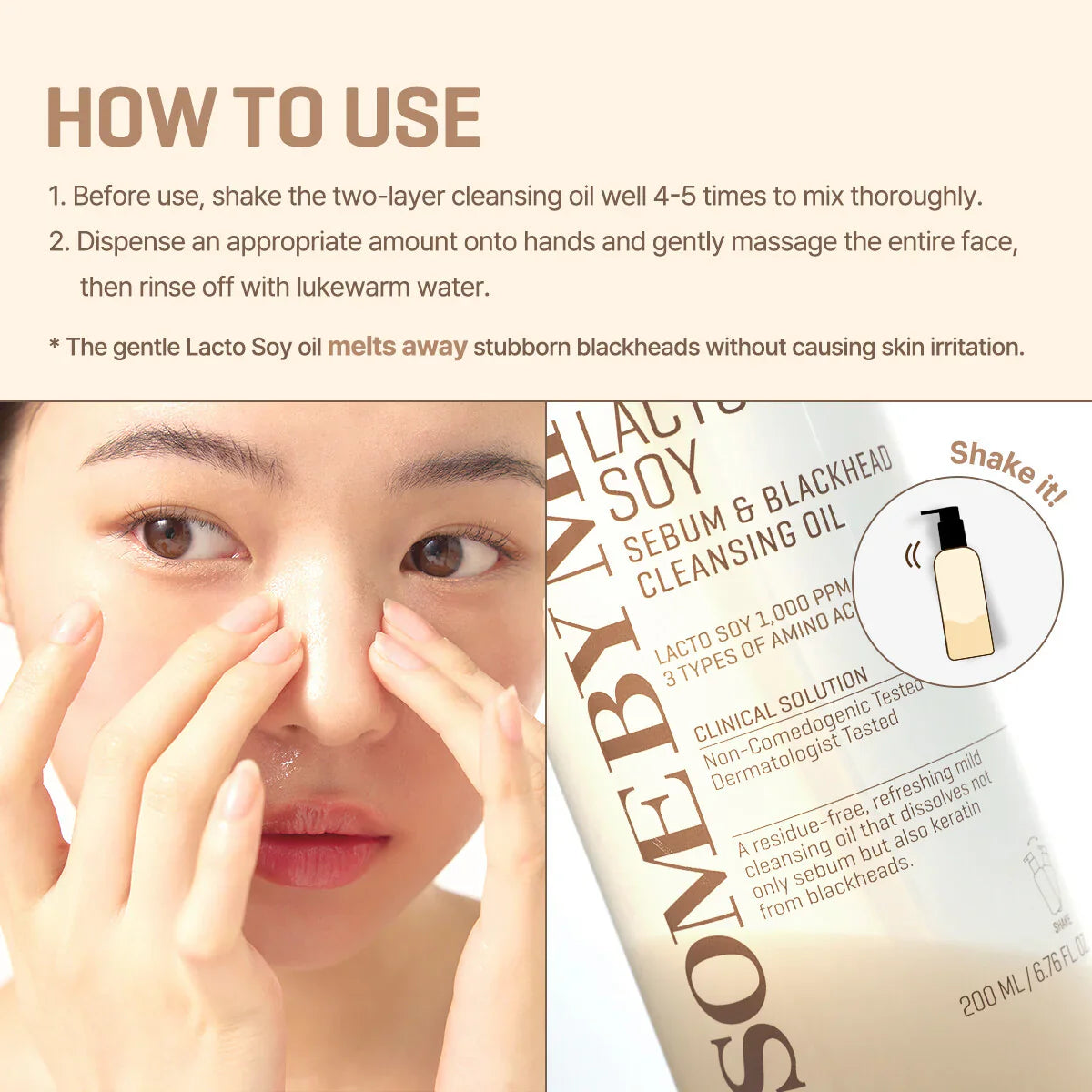 Lactosoy Sebum & Blackhead Cleansing Oil 200ml  200 ml – Purificante de Poros