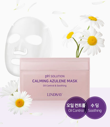 PH Solution Calming Azulene Mask – 24 láminas calmantes