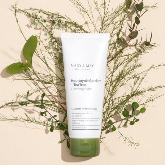 Houttuynia Cordata + Tea Tree Cleansing Foam – Limpieza profunda y calmante (150 ml)