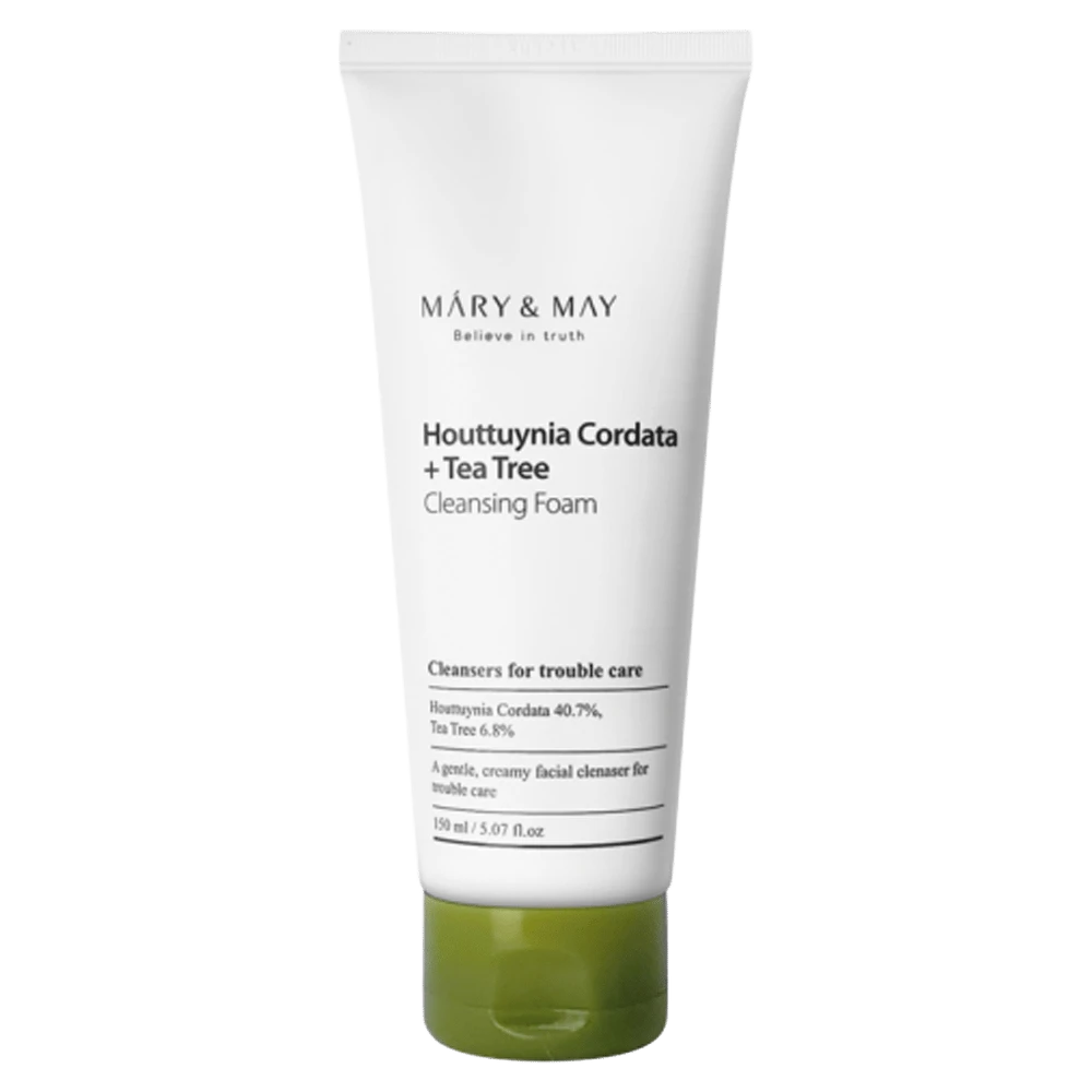 Houttuynia Cordata + Tea Tree Cleansing Foam – Limpieza profunda y calmante (150 ml)