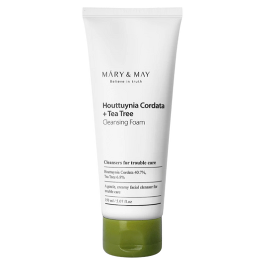 Houttuynia Cordata + Tea Tree Cleansing Foam – Limpieza profunda y calmante (150 ml)