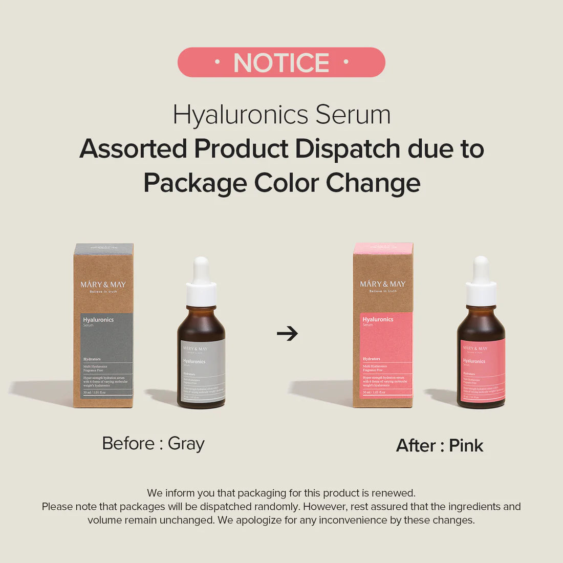  Mary&May Hyaluronics Serum 30ml - Hidratación profunda