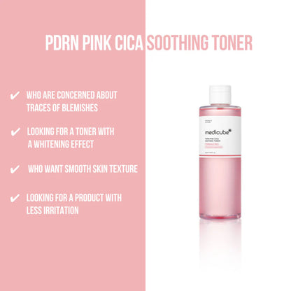 PDRN Pink Cica Soothing Toner (250ml): calma y fortalece la piel