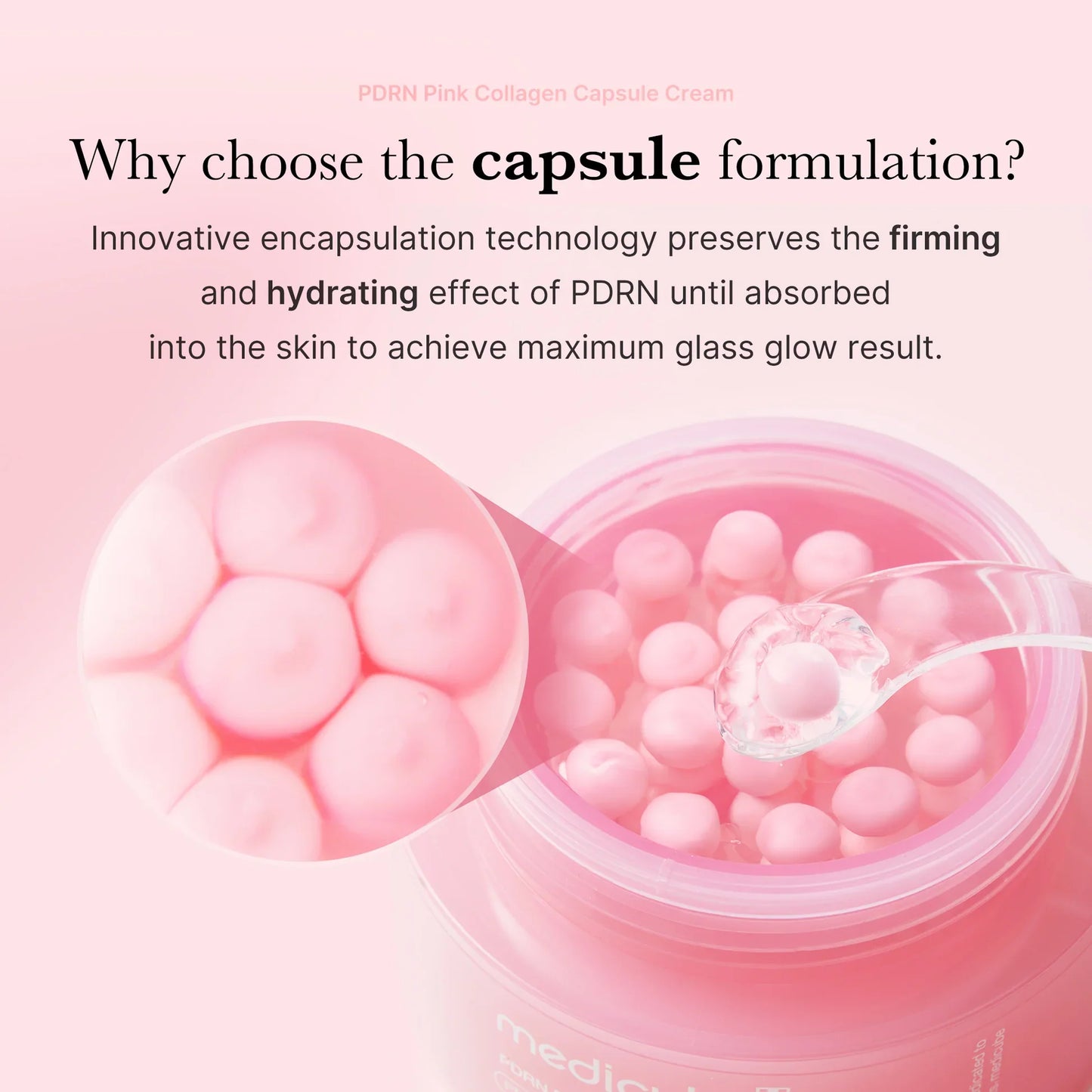 PDRN Pink Collagen Capsule Cream (55g): reafirmante e hidratante