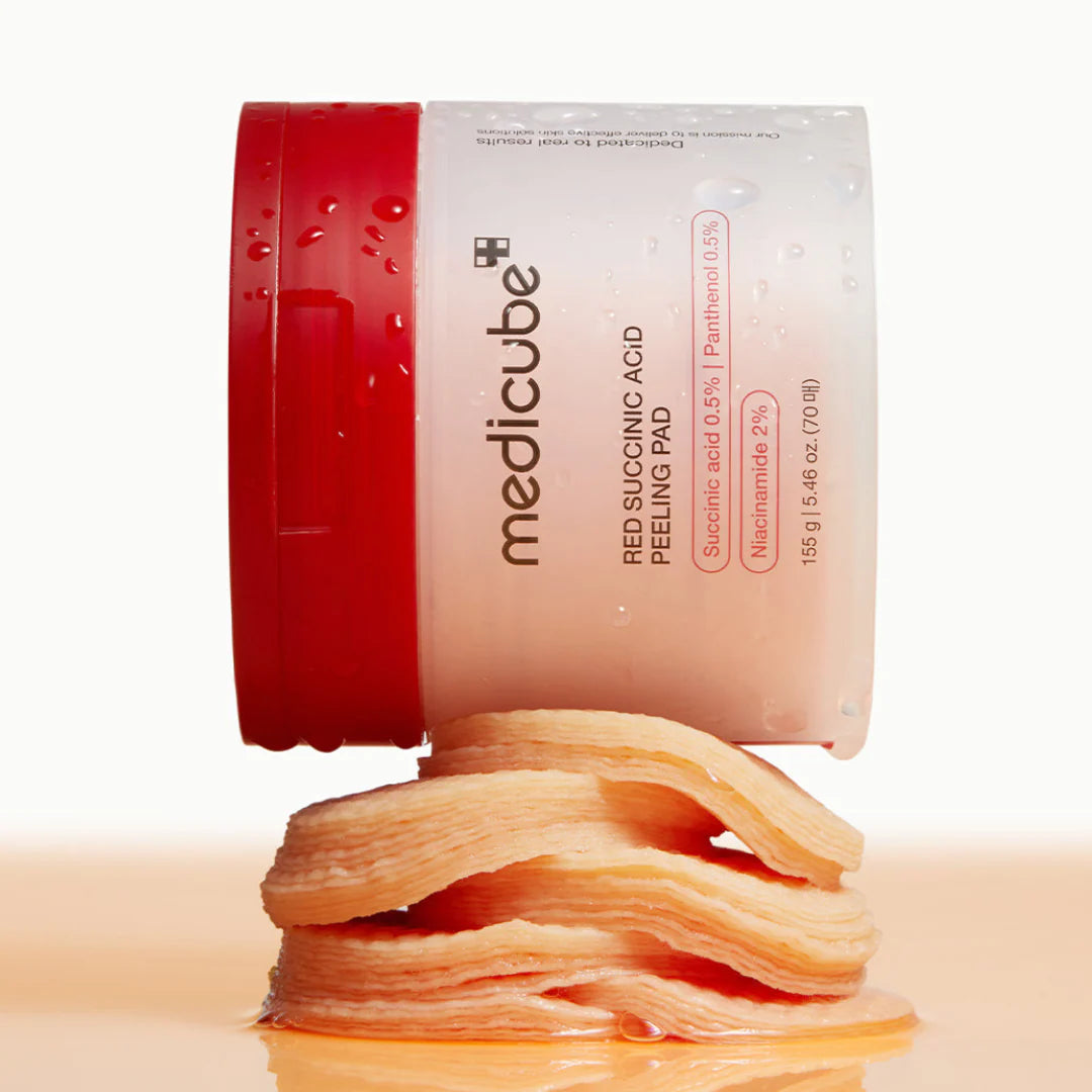 Red Succinic Acid Peeling Pad (70 stuks): purifican y alivian