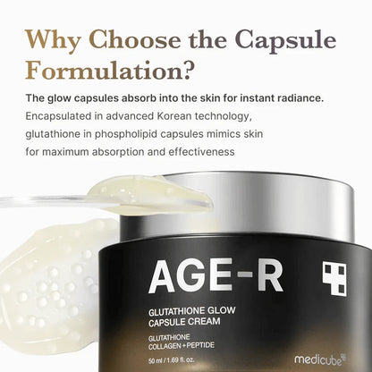 AGE-R Glutathione Glow Capsule Cream (50ml) : ilumina y reafirma la piel 