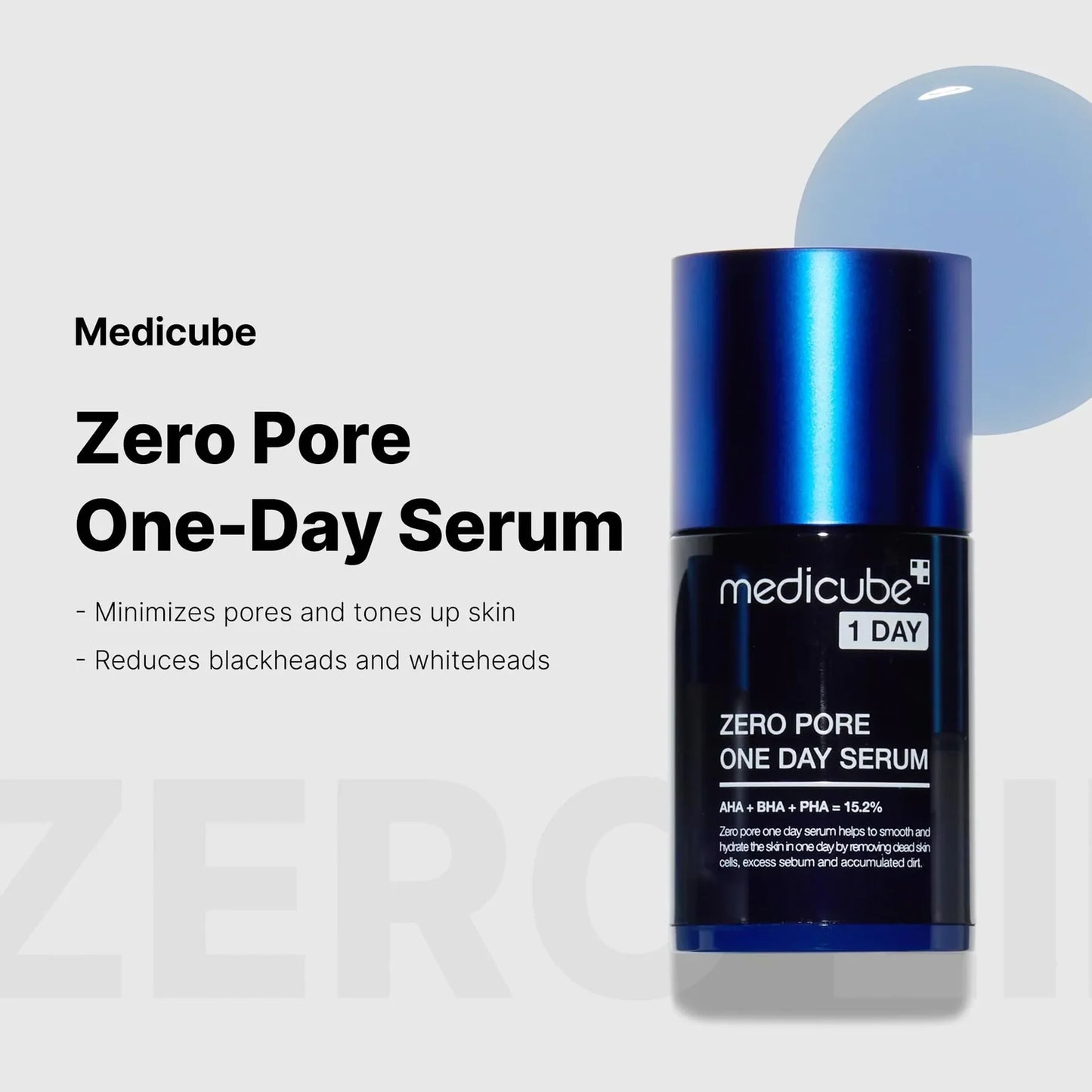  Medicube Zero Pore One Day Serum (30ml) - mejora la textura