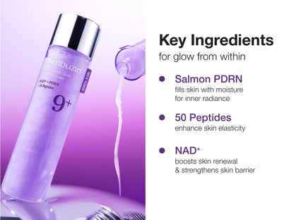 No.9 NAD PDRN Glow Boosting Toner - elasticidad y vitalidad