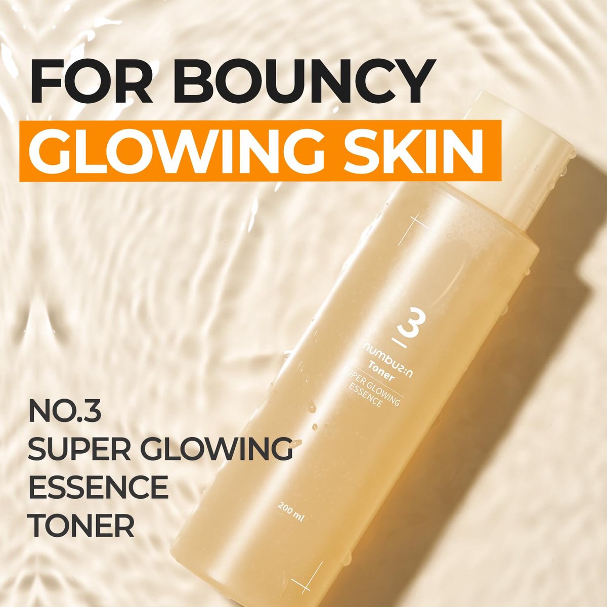 No.3 Super Glowing Essence Toner 200ml: hidrata e ilumina