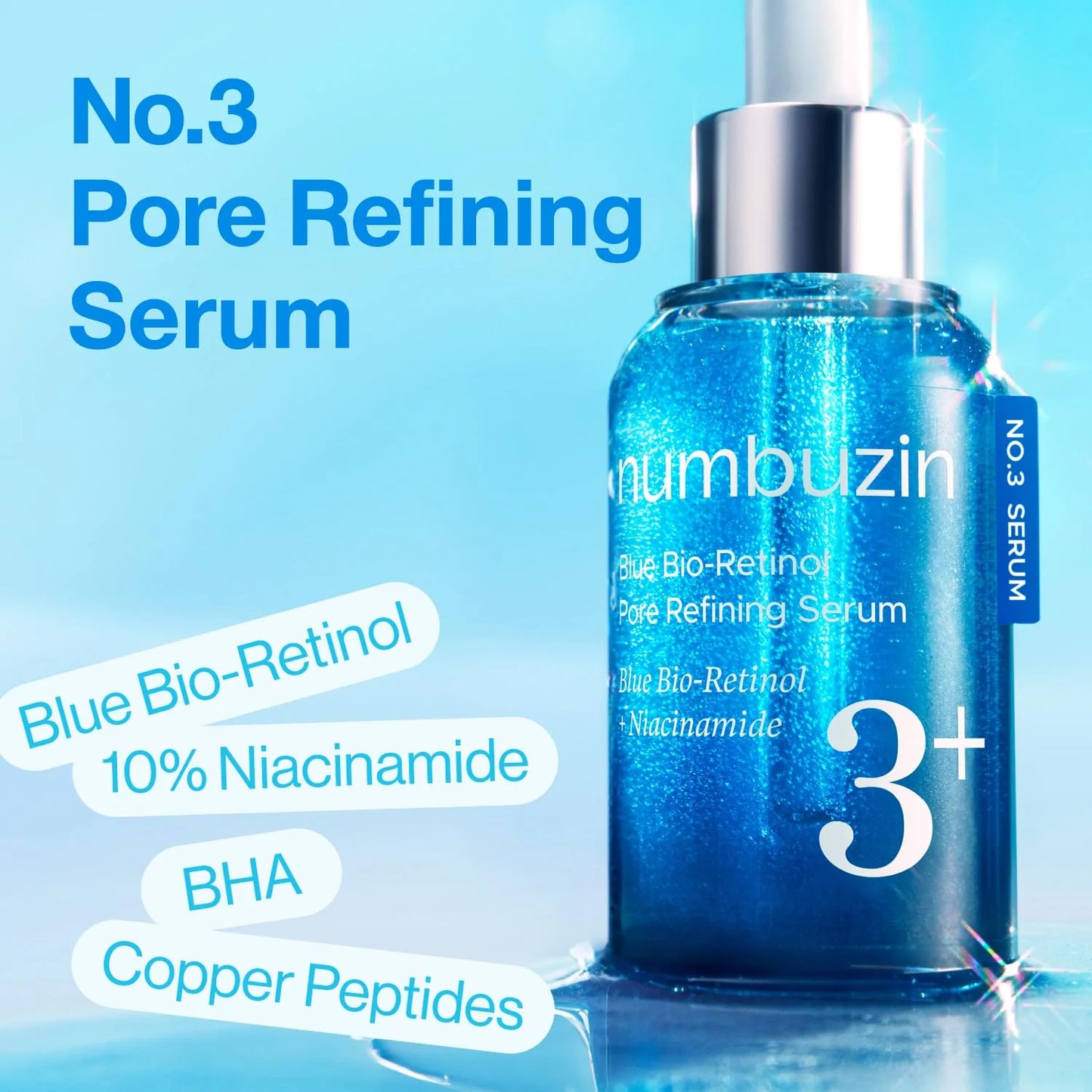 No.3 Blue Bio-Retinol Pore Refining Serum 30ml - refina los poros