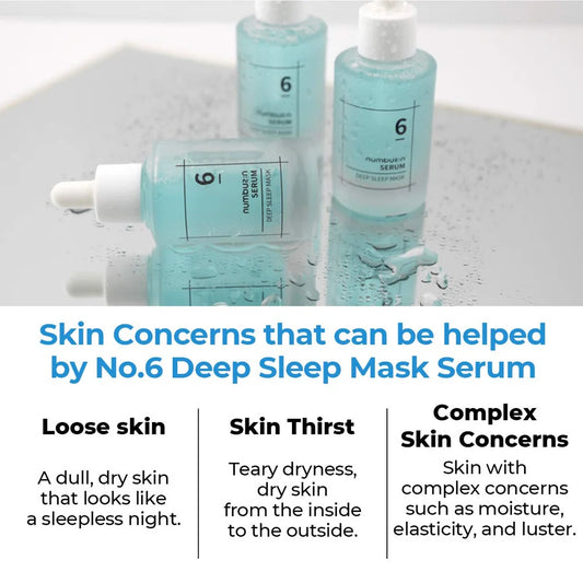 No.6 Deep Sleep Mask Serum 50ml : hidrata y restaura por la noche
