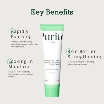  Wonder Releaf Centella Cream Unscented 50ml - calma y fortalece 