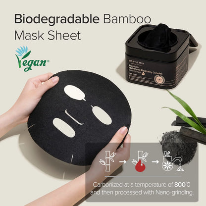  Premium Idebenone Blackberry Complex Essence Mask (20EA) -ilumina y revitaliza