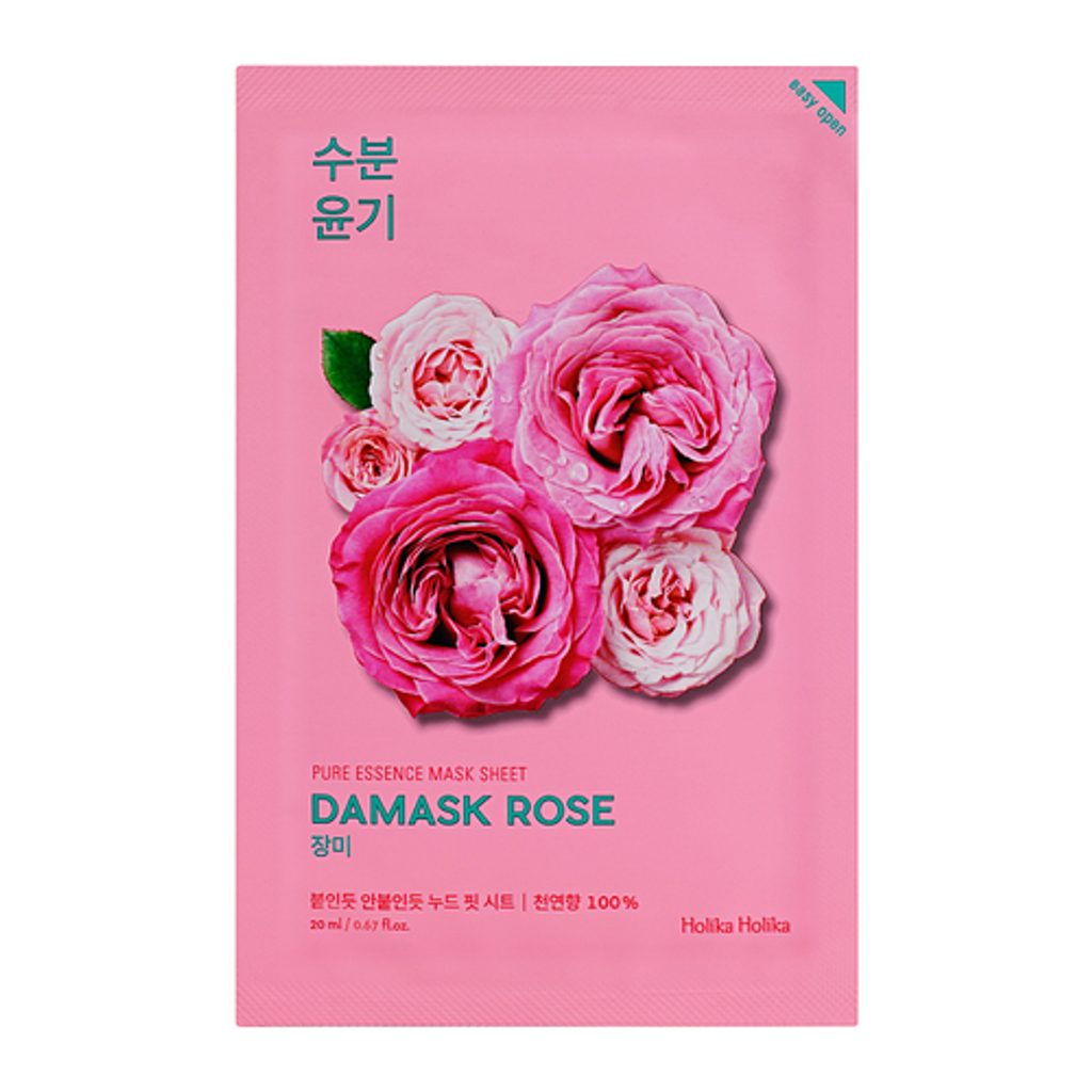  Pure Essence Mask Sheet Damask Rose 20ml – Hidratante y Refrescante