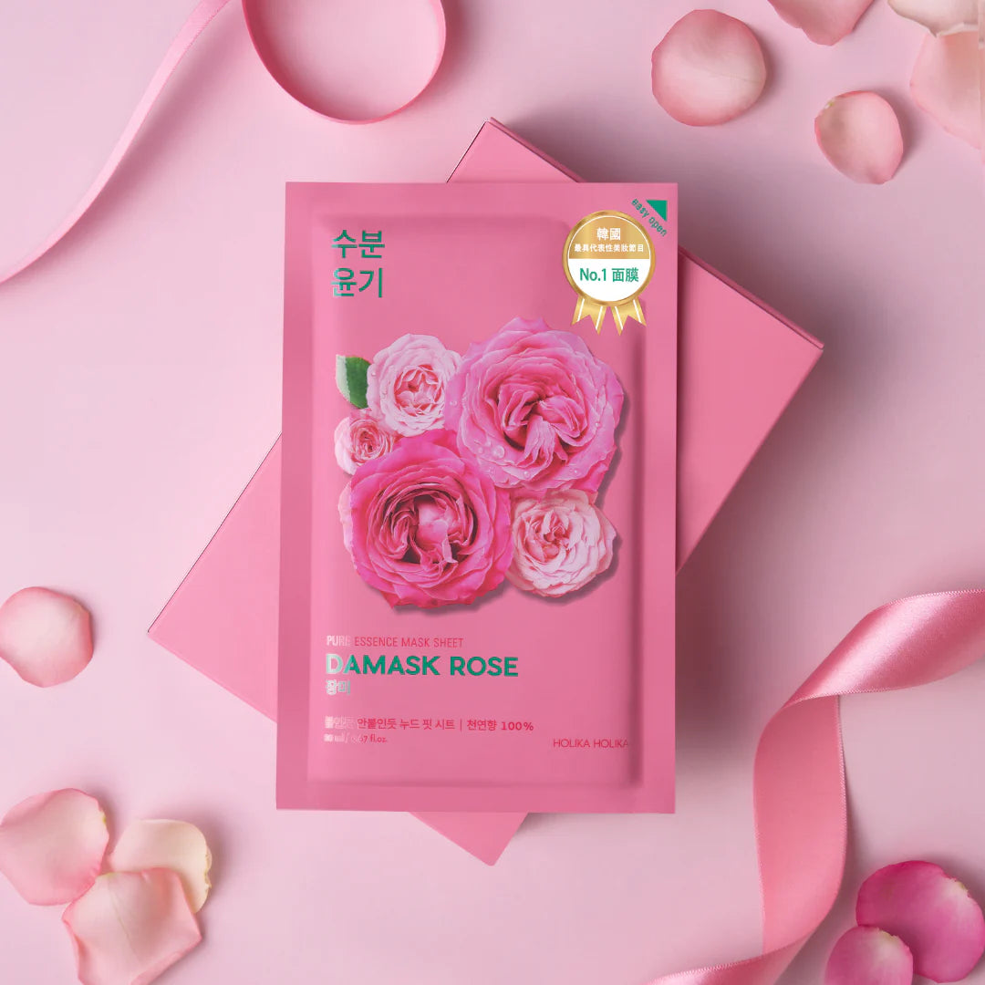  Pure Essence Mask Sheet Damask Rose 20ml – Hidratante y Refrescante