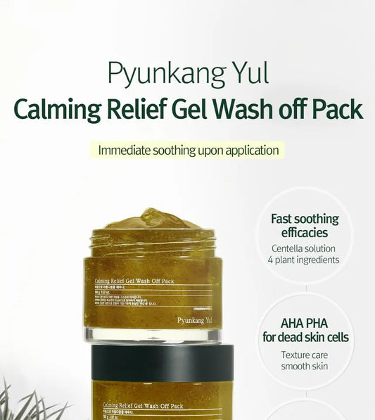 Calming Relief Gel Wash Off Pack - hidratante y suavizante para la piel estresada (100 ml)