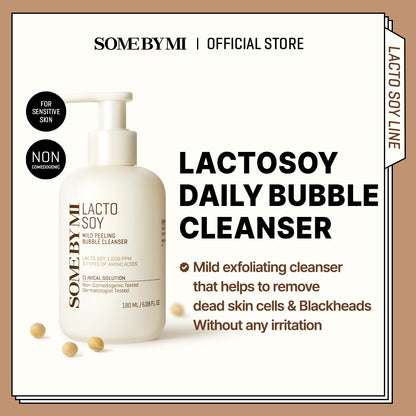 Lacto Soy Mild Bubble Peeling Cleanser 180ml - Exfolia suavemente