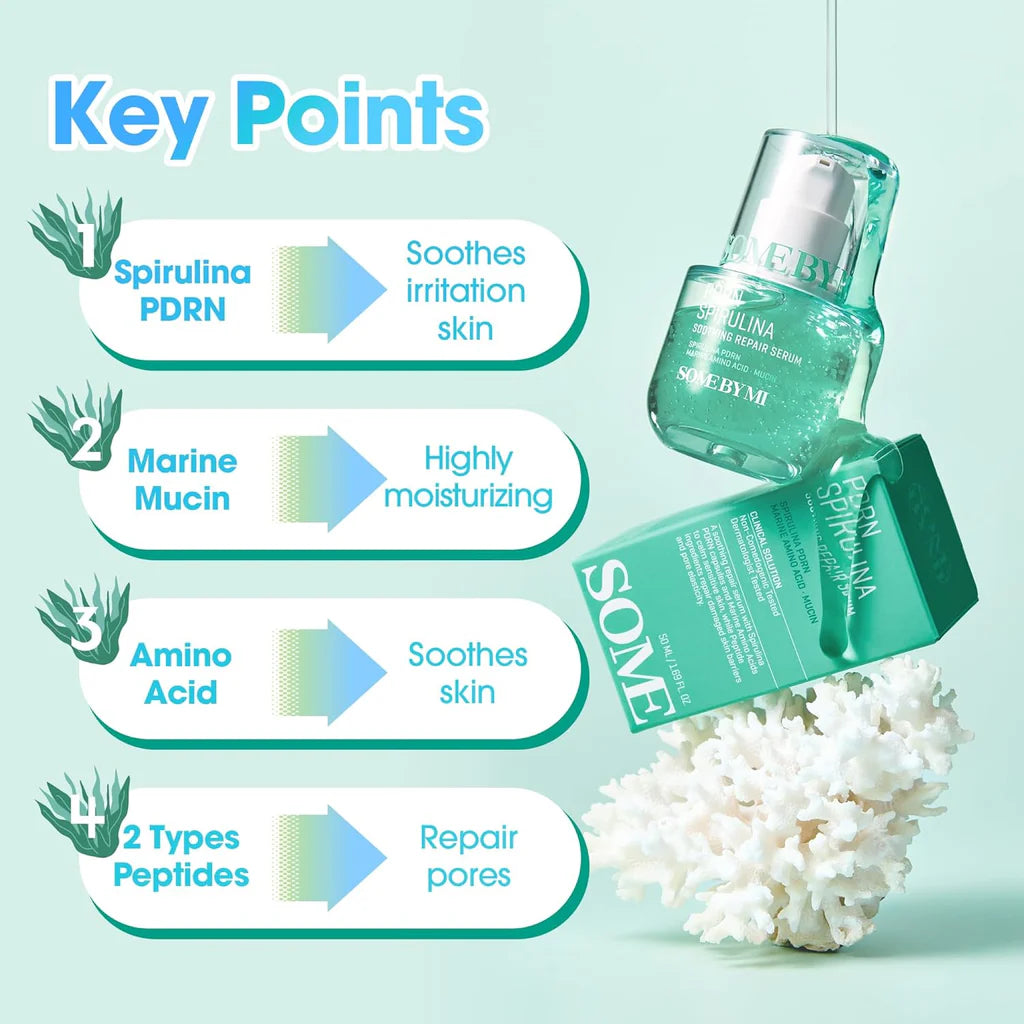 Spirulina PDRN Repair Serum (50ml) - reparador e hidratante