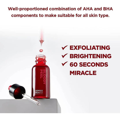 ZOMBIE BEAUTY Bloody Peel 30ml - Fórmula de 60 segundos