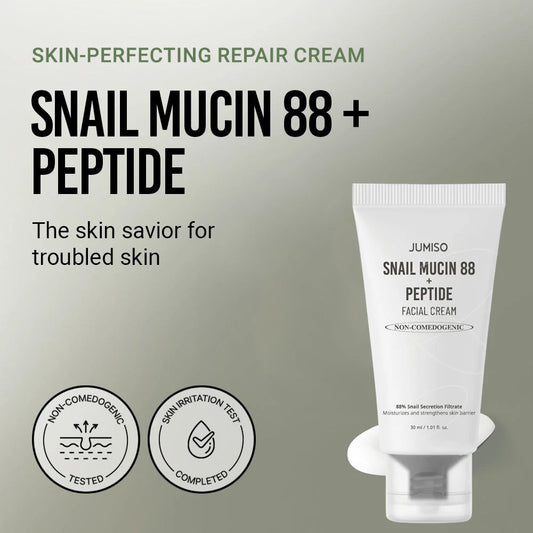 Snail Mucin 88 + Peptide Cream 30ml - hidratante y reparadora