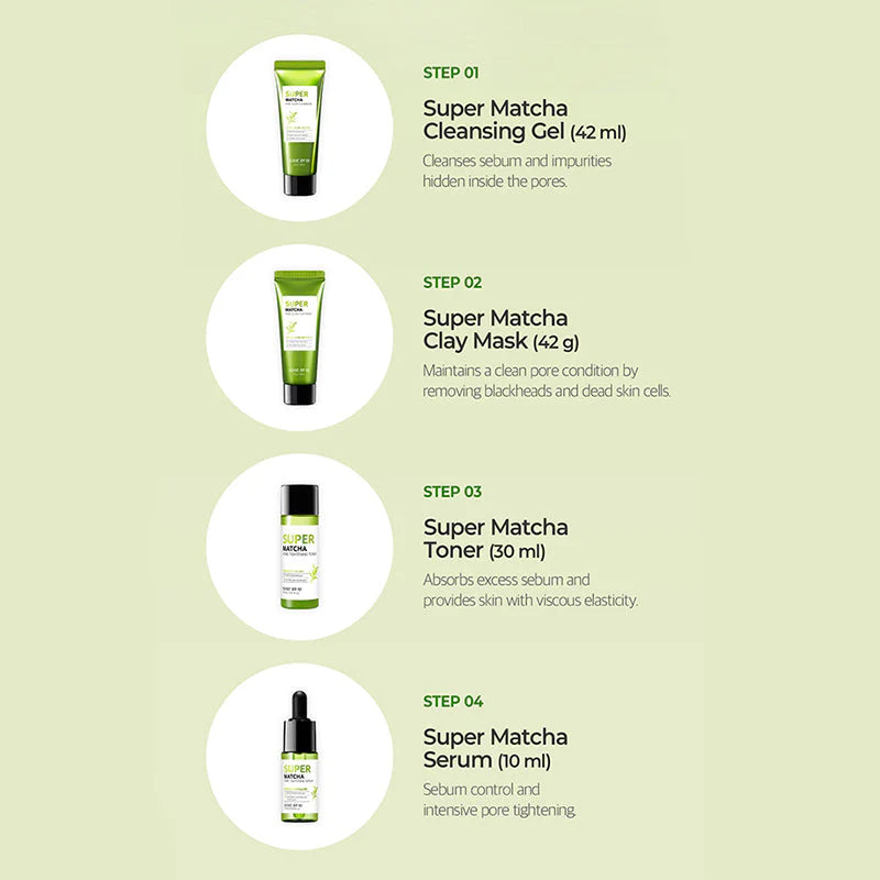 Super Matcha Pore Care Starter Kit : rutina para refinar los poros