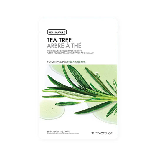 Real Nature Tea Tree Mask 20g  – Mascarilla de tejido purificante