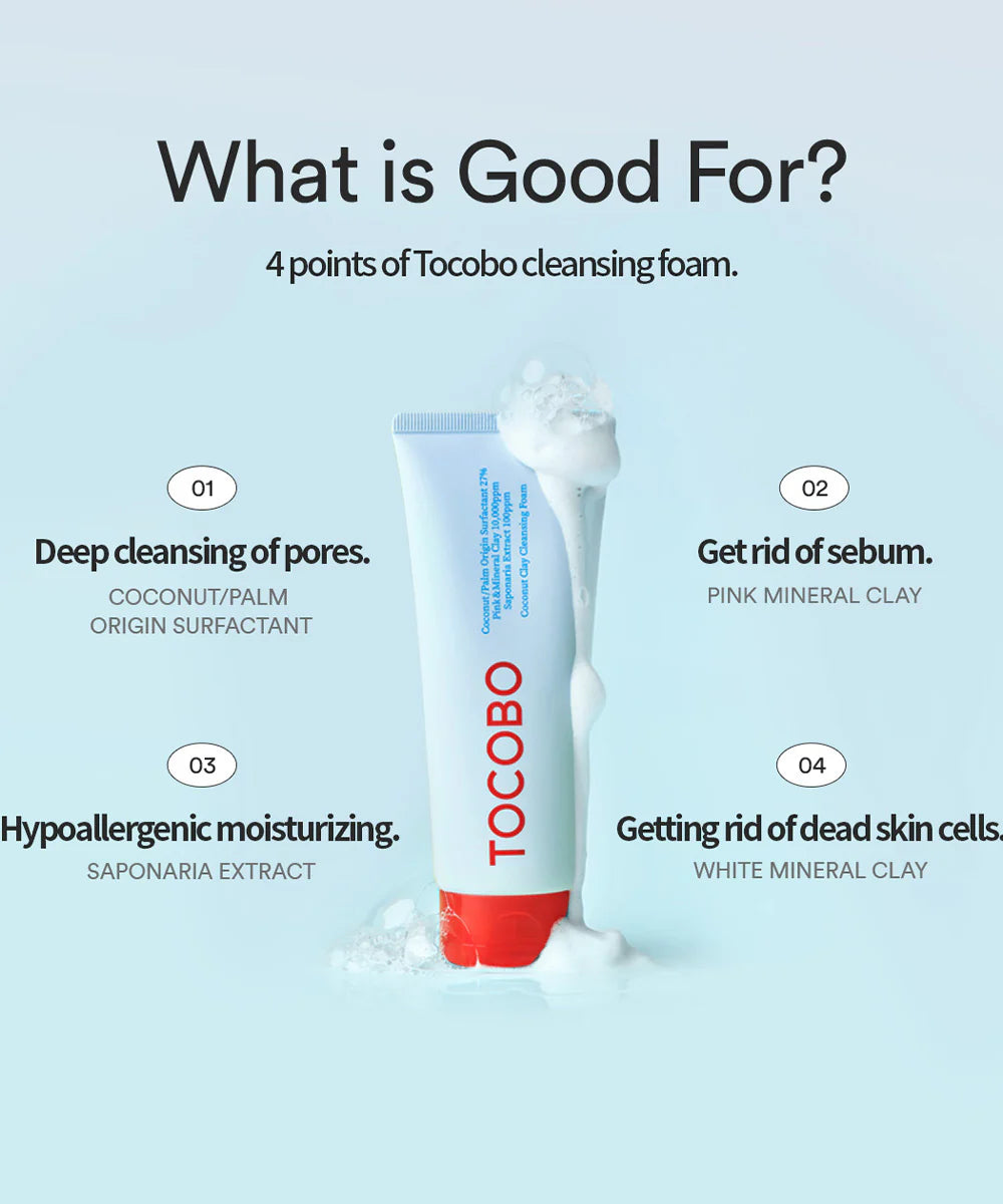 Coconut Clay Cleansing Foam 150ml - Limpiador profundo con arcilla