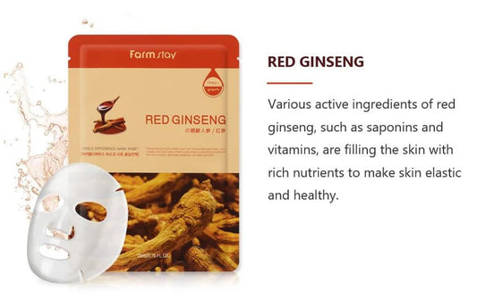 Visible Difference Mask Sheet Red Ginseng - revitalizante y nutritiva